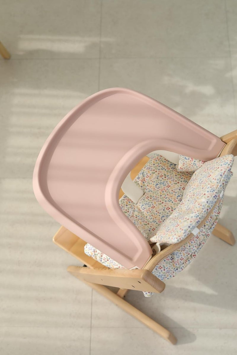 Gembebe Full Coverage Stokke Tripp Trapp High Chair Placemat | Silicone High Chair Placemat | Lightweight | Dishwasher Safe| Easy to Clean (Baby Pink) - Image 1